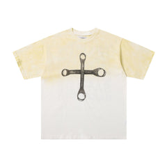 Satoshi Nakamoto Wrench Cross Tie‑Dye Tee