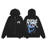 Revenge Dual‑Print Full‑Zip Hoodie