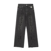 Revenge Tribal Embroidery Jeans