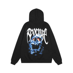 Revenge Dual‑Print Full‑Zip Hoodie