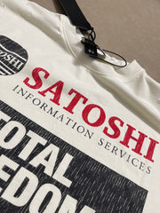Satoshi Nakamoto Ripped Graphic Vintage Tee