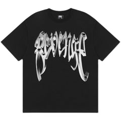 Revenge Chrome‑Effect Graphic T‑Shirt