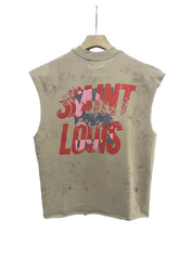 SSSAINT LOUIS Photo Art Cut‑Off Sleeveless Tee