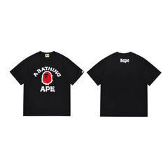 BAPE Red Ape Head Logo Black T-Shirt