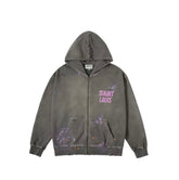 SSSAINT LOUIS Paint‑Splatter Zip‑Up Hoodie