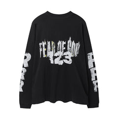 RRR123 Fear Of God Text Long‑Sleeve Tee