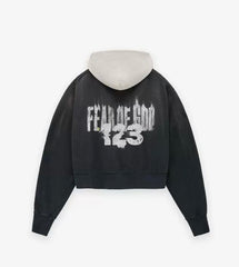 RRR123 Contrast‑Hood Sweatshirt