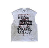 SSSAINT LOUIS Distressed Sleeveless Tee