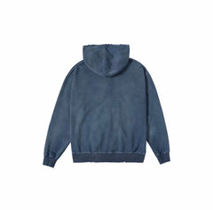 SSSAINT LOUIS Paint‑Splatter Zip‑Up Hoodie