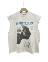 SSSAINT LOUIS Grunge Art Sleeveless Shirt