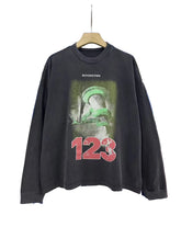 RRR123 Vintage Washed Long‑Sleeve Top