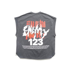 RRR123 Oversized Raw‑Edge Street Tank