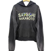 Satoshi Nakamoto Rhinestone Studded Hoodie
