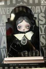 Skullpanda × Wednesday Plush(Classic Dress Version)