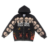 Satoshi Nakamoto Rock‑Style Full‑Zip Hoodie