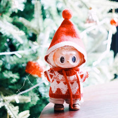 Doll Cloth Elf Fair Isle Sweater Set For Labubu - 126