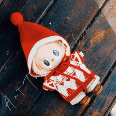 Doll Cloth Elf Fair Isle Sweater Set For Labubu - 126