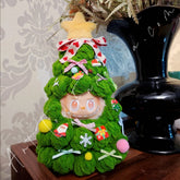Doll Cloth Fluffy Christmas Tree Jumpsuit For Labubu - 116