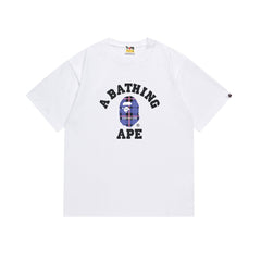 BAPE Plaid Ape Logo Graphic T-Shirt