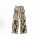 SSSAINT LOUIS Graffiti Figure Sweat Pants