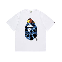 BAPE Blue Camo Ape Graphic T-Shirt