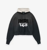 RRR123 Contrast‑Hood Sweatshirt