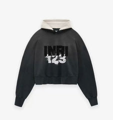 RRR123 Contrast‑Hood Sweatshirt