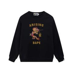 BAPE Rising Dragon Graphic Crewneck Sweatshirt Black