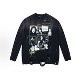 SSSAINT LOUIS Distressed Comic Print Sweater