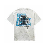 SSSAINT LOUIS Cross Back‑Print Vintage Tee