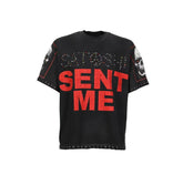 Satoshi Nakamoto Graphic Studded T‑Shirt