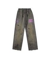 SSSAINT LOUIS Paint‑Splatter Sweat Pants