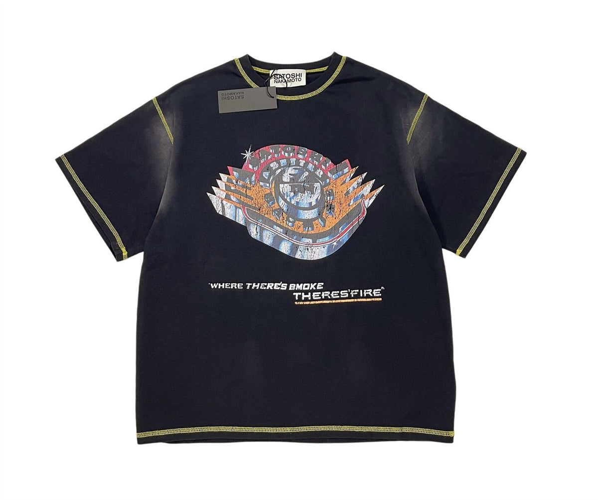 Satoshi Nakamoto Vintage Helmet Print Tee