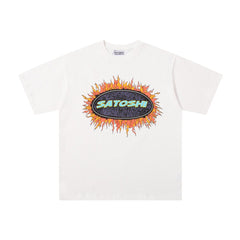 Satoshi Nakamoto Flame Oval Logo Tee