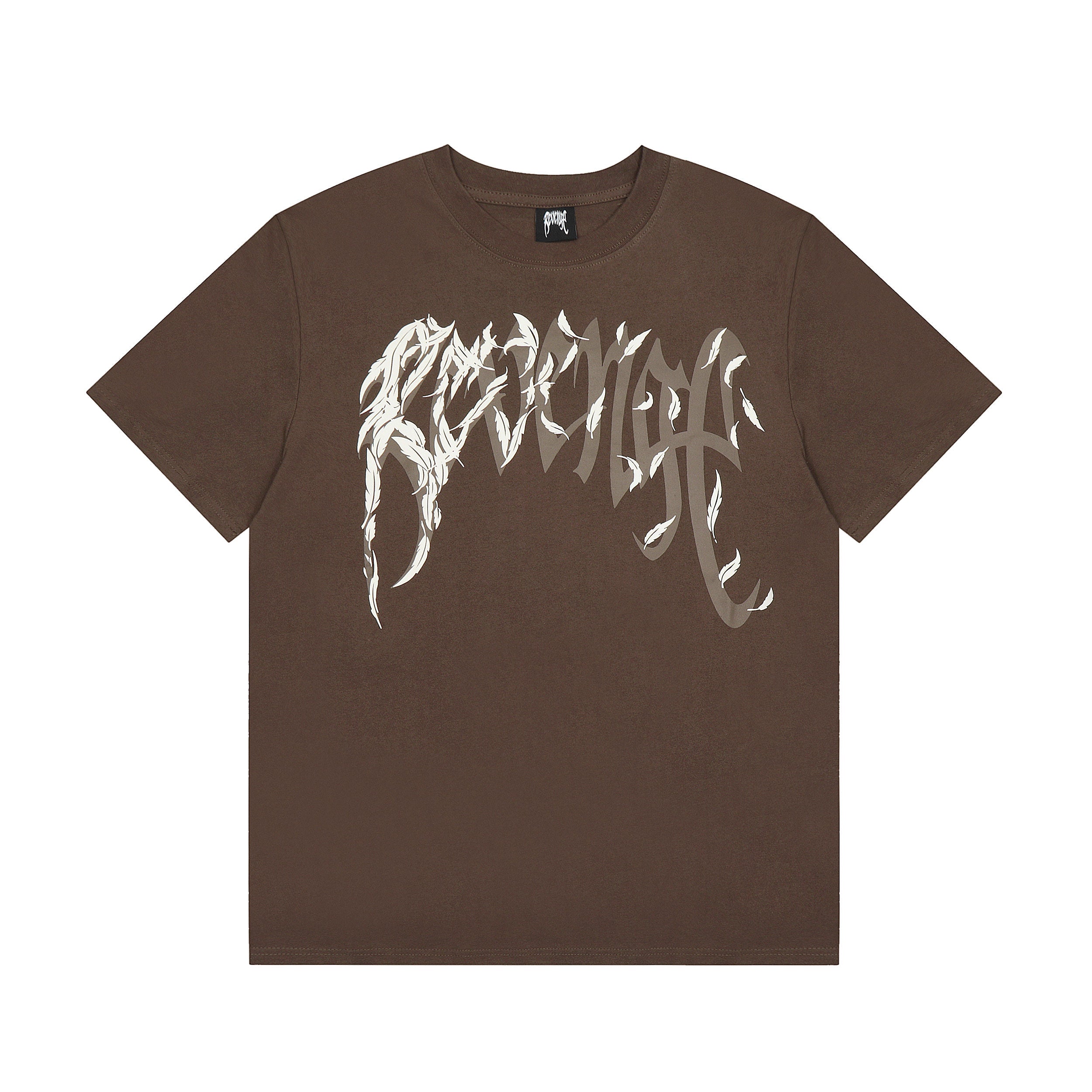 Revenge Gothic Feather Graphic T‑Shirt
