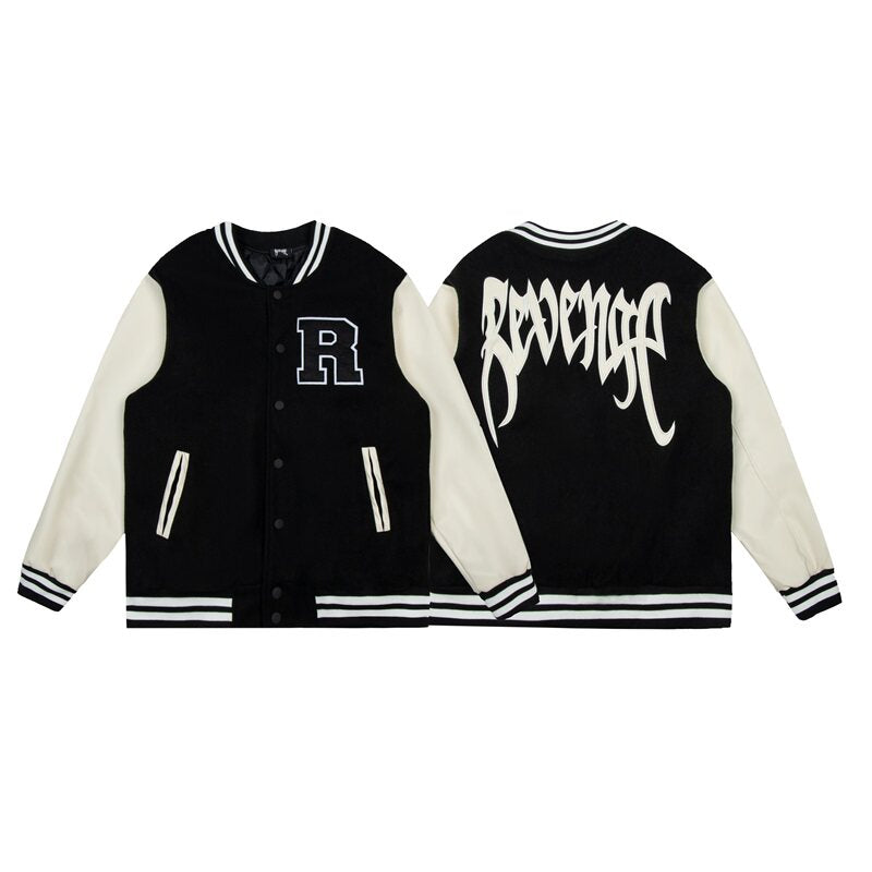 Revenge Gothic Logo Baseball Jacket