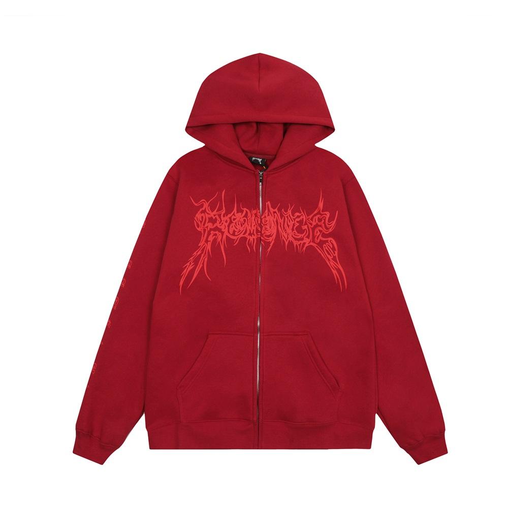Revenge Metal Font Zip‑Up Hoodie