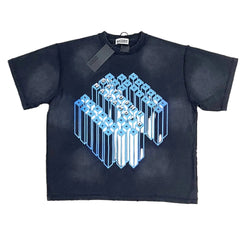 Satoshi Nakamoto 3D Cube Washed Tee