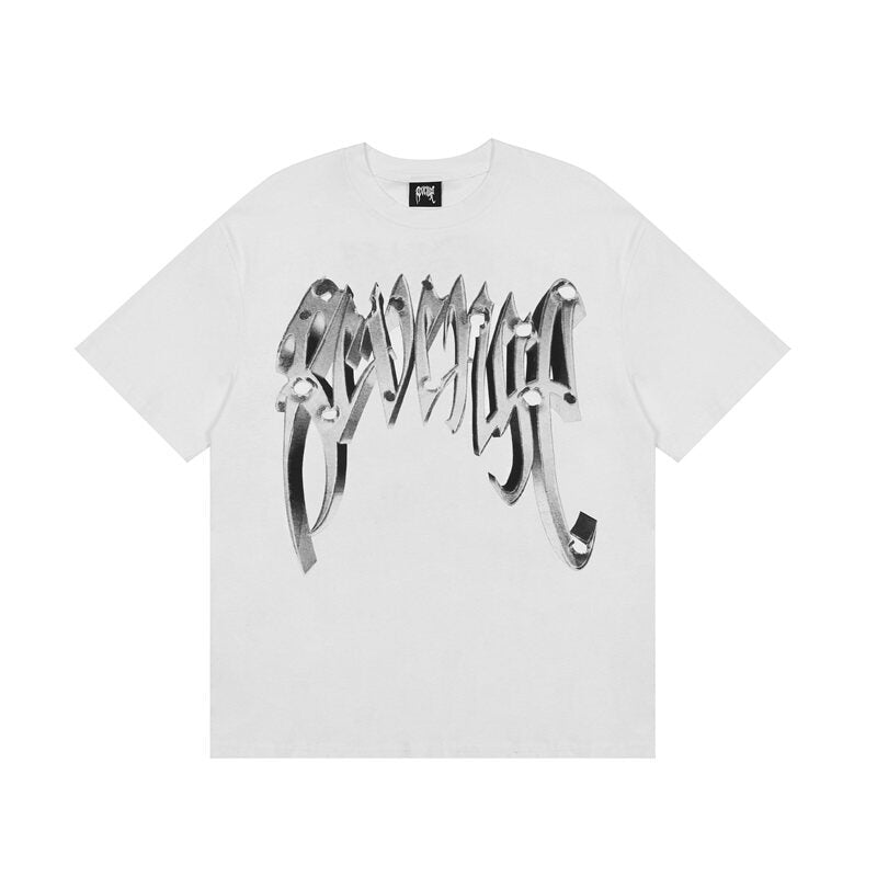 Revenge Chrome‑Effect Graphic T‑Shirt