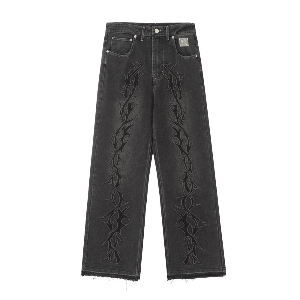 Revenge Tribal Embroidery Jeans