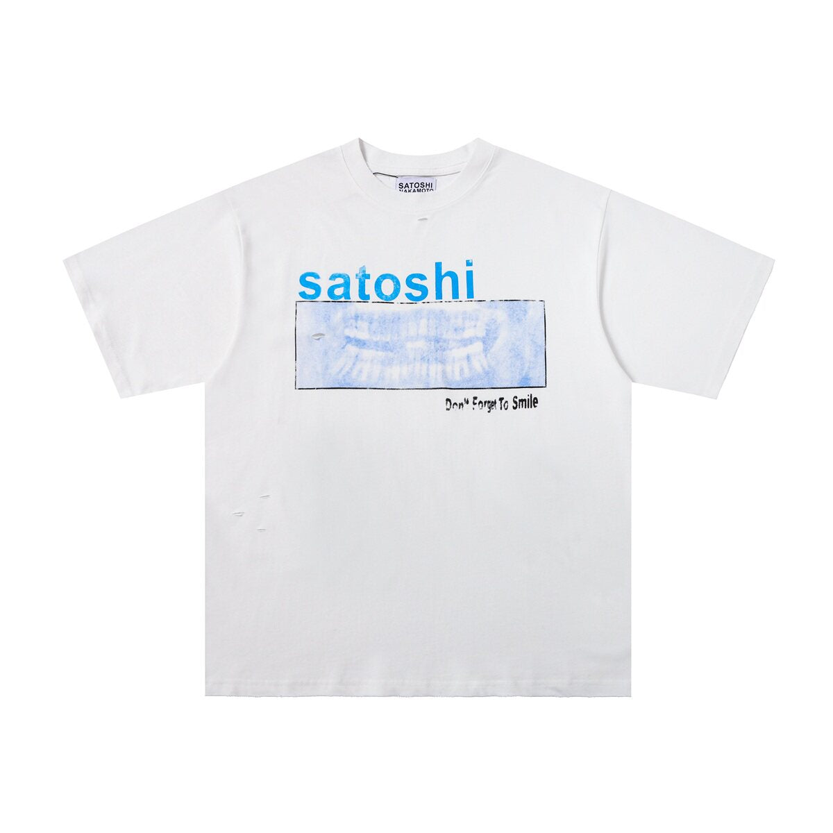 Satoshi Nakamoto Blue Box Graphic T‑Shirt