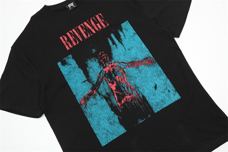 Revenge Retro‑Print Street‑Wear T‑Shirt