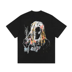 Revenge Color‑Splash Gothic Script T‑Shirt