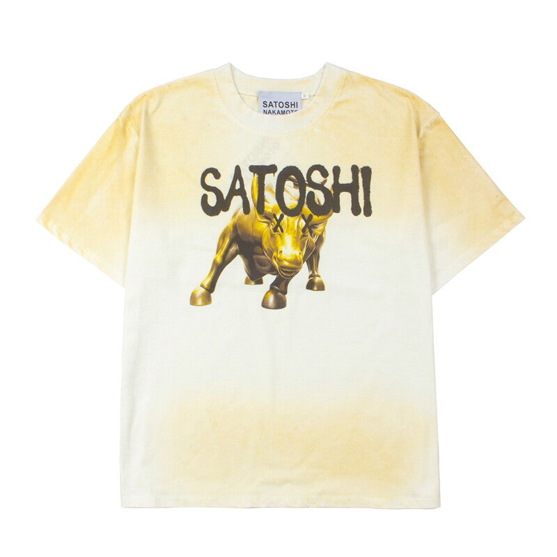 Satoshi Nakamoto Bull Graphic Tie‑Dye T‑Shirt