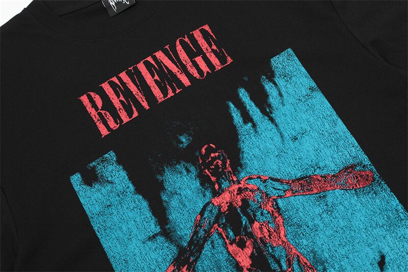 Revenge Retro‑Print Street‑Wear T‑Shirt
