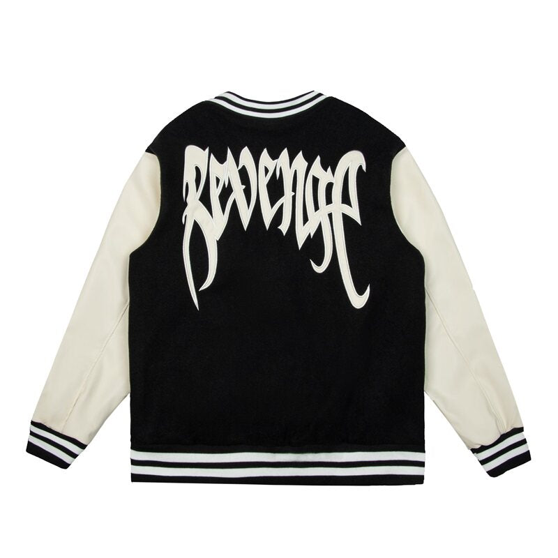 Revenge Gothic Logo Baseball Jacket