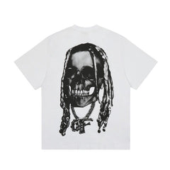Revenge Bone‑Logo Skull Graphic T‑Shirt
