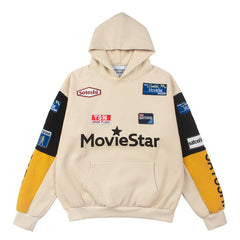 Satoshi Nakamoto Color‑Block Racing Hoodie
