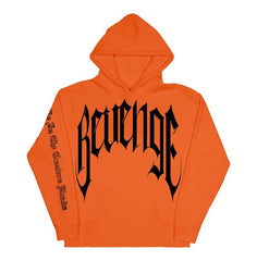 Revenge Sleeve Script Pullover Hoodie