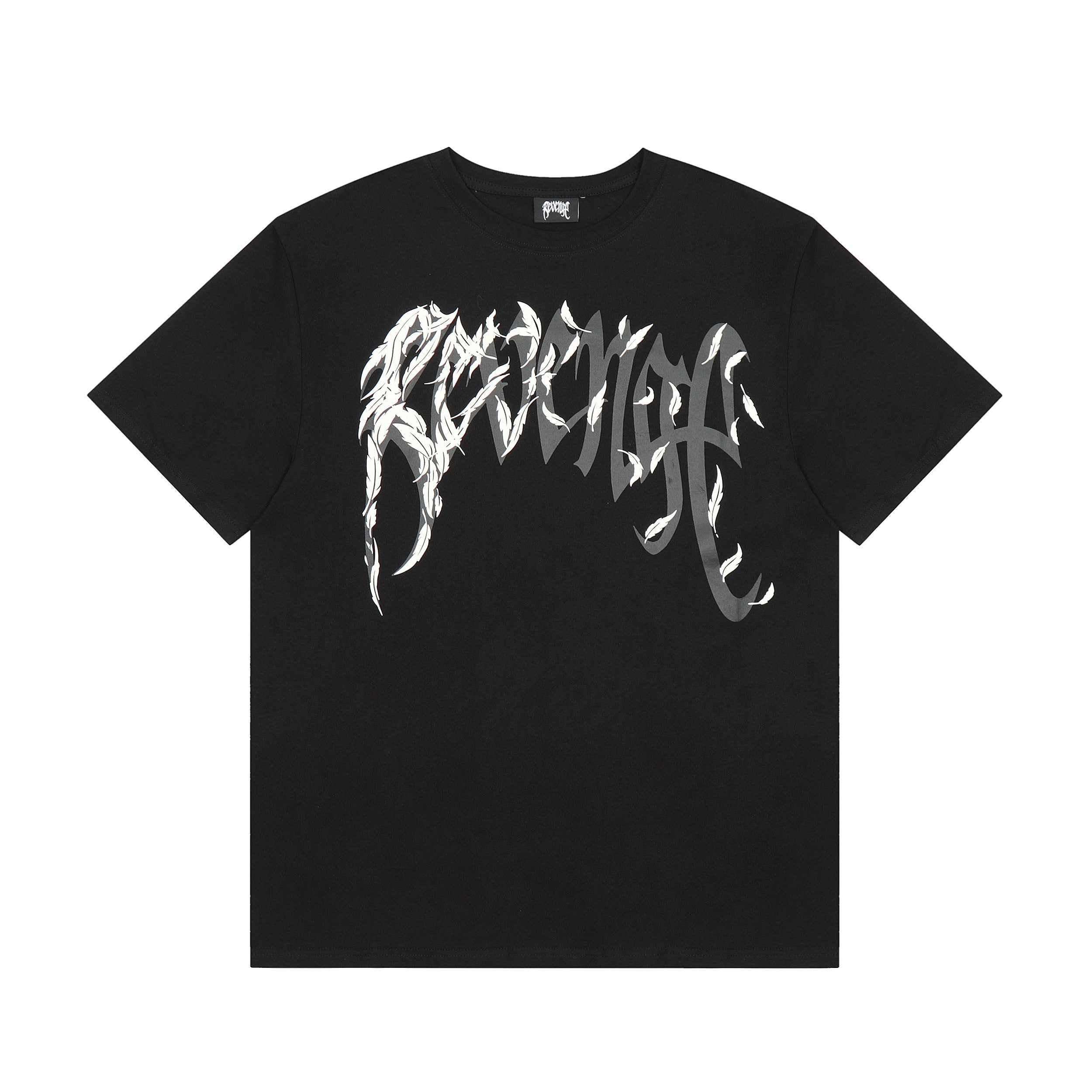 Revenge Gothic Feather Graphic T‑Shirt
